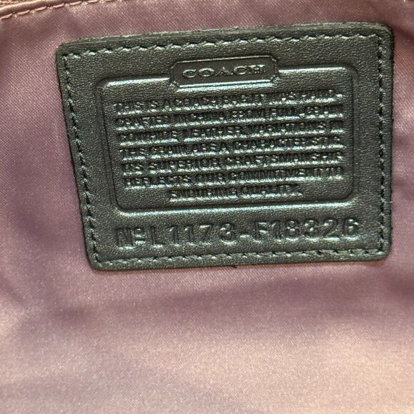 Coach Gallery Stitched Patent East West Bag in Gray - Picture 9 of 10